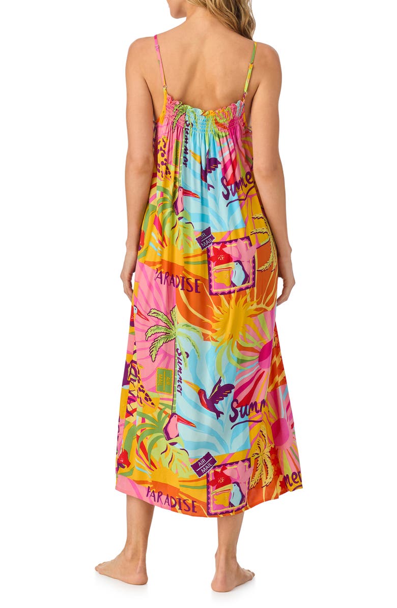 Room Service Pjs Smocked Print Nightgown, Alternate, color, Mult Pattern