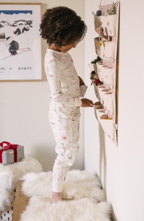 Pehr Kids' Organic Cotton Rib Fitted Pajamas In Multi