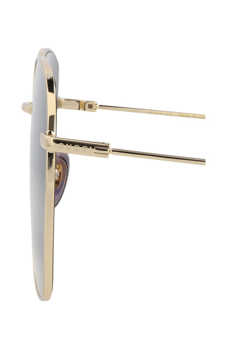 Gucci 59mm Square Sunglasses, Alternate, color, Gold Gold Grey