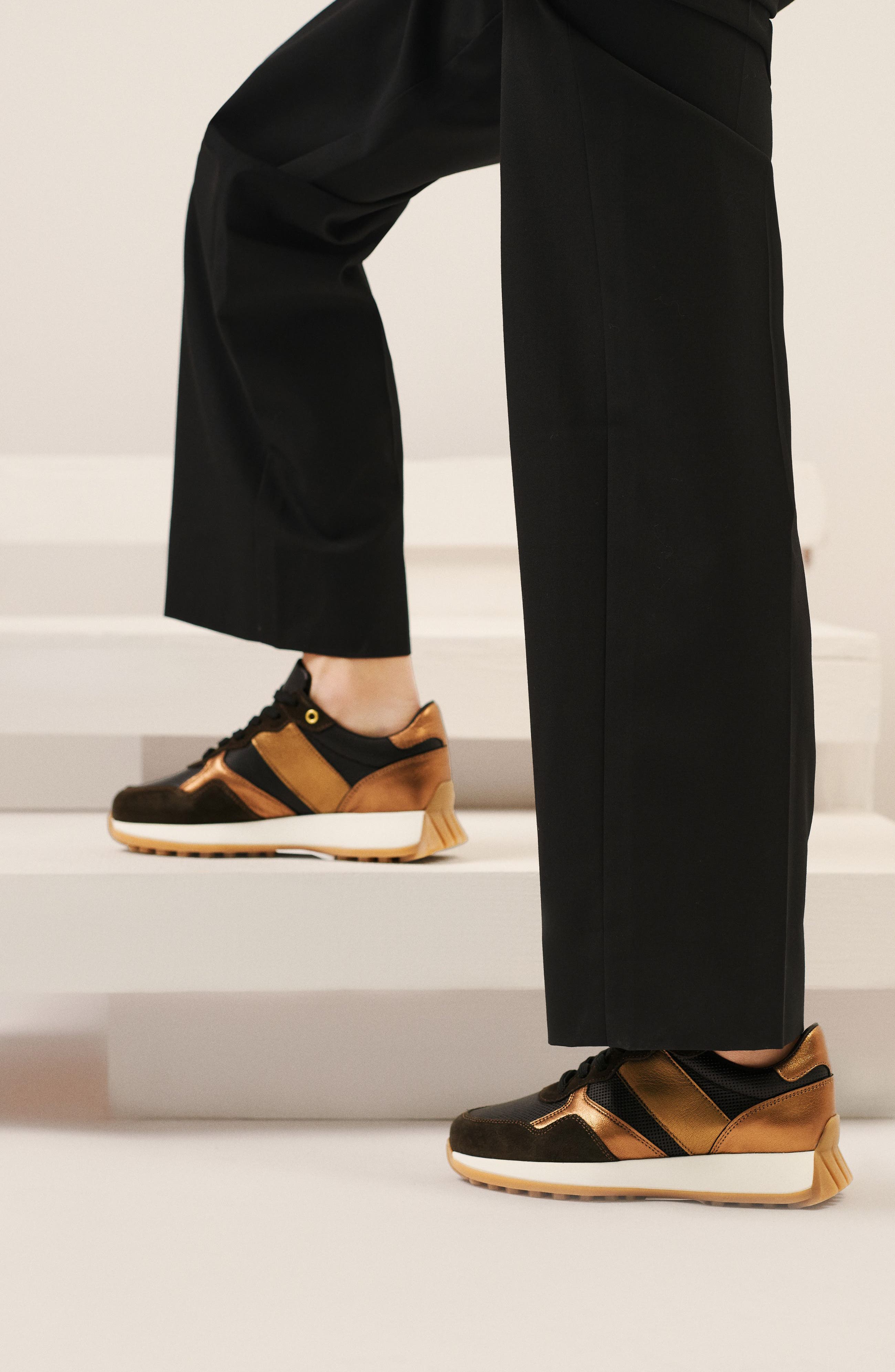 Sunset Sneaker, Alternate, color, BLACK COPPER COMBO