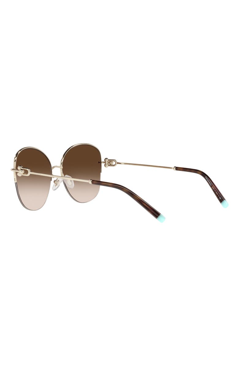 Tiffany & Co. 58mm Gradient Pillow Sunglasses, Alternate, color, Pale Gold