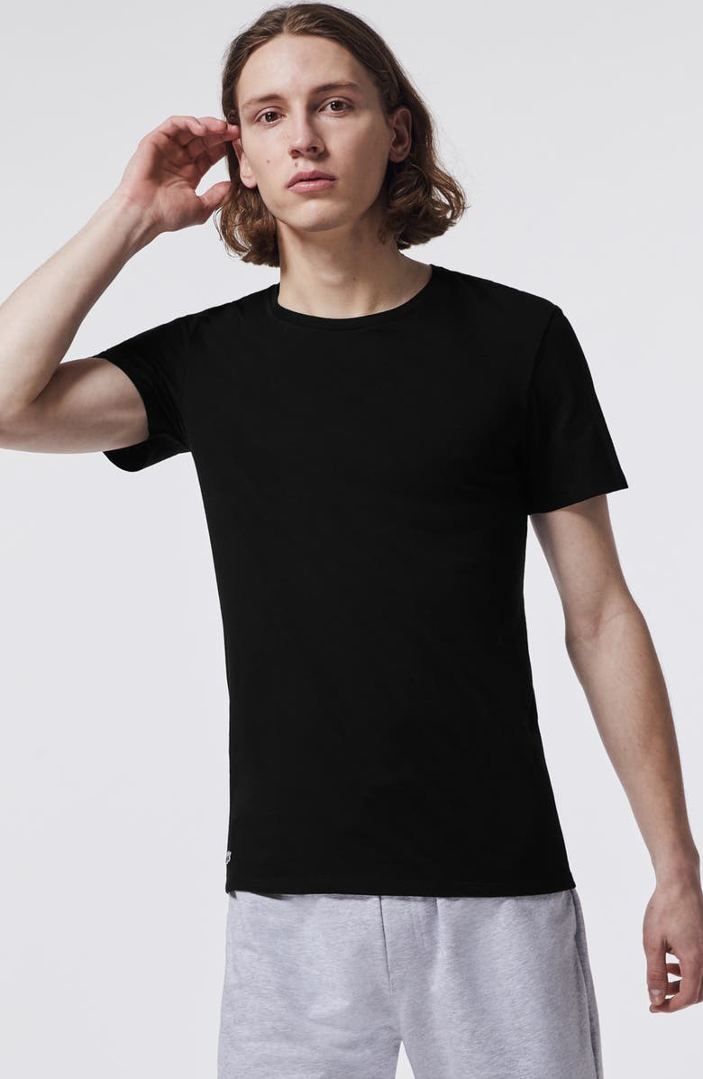Lacoste Men
s 3-Pack Slim Fit Crewneck T-Shirts, Alternate, color, 