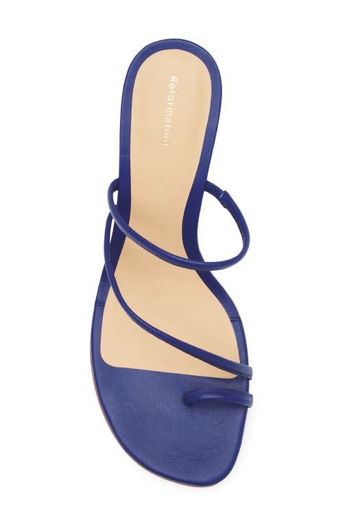 Reformation Jorgia Wedge Sandal In Blue