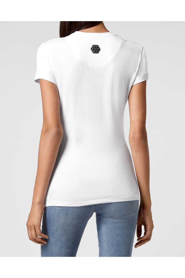 T-Shirt Round Neck Women, Alternate, color, white
