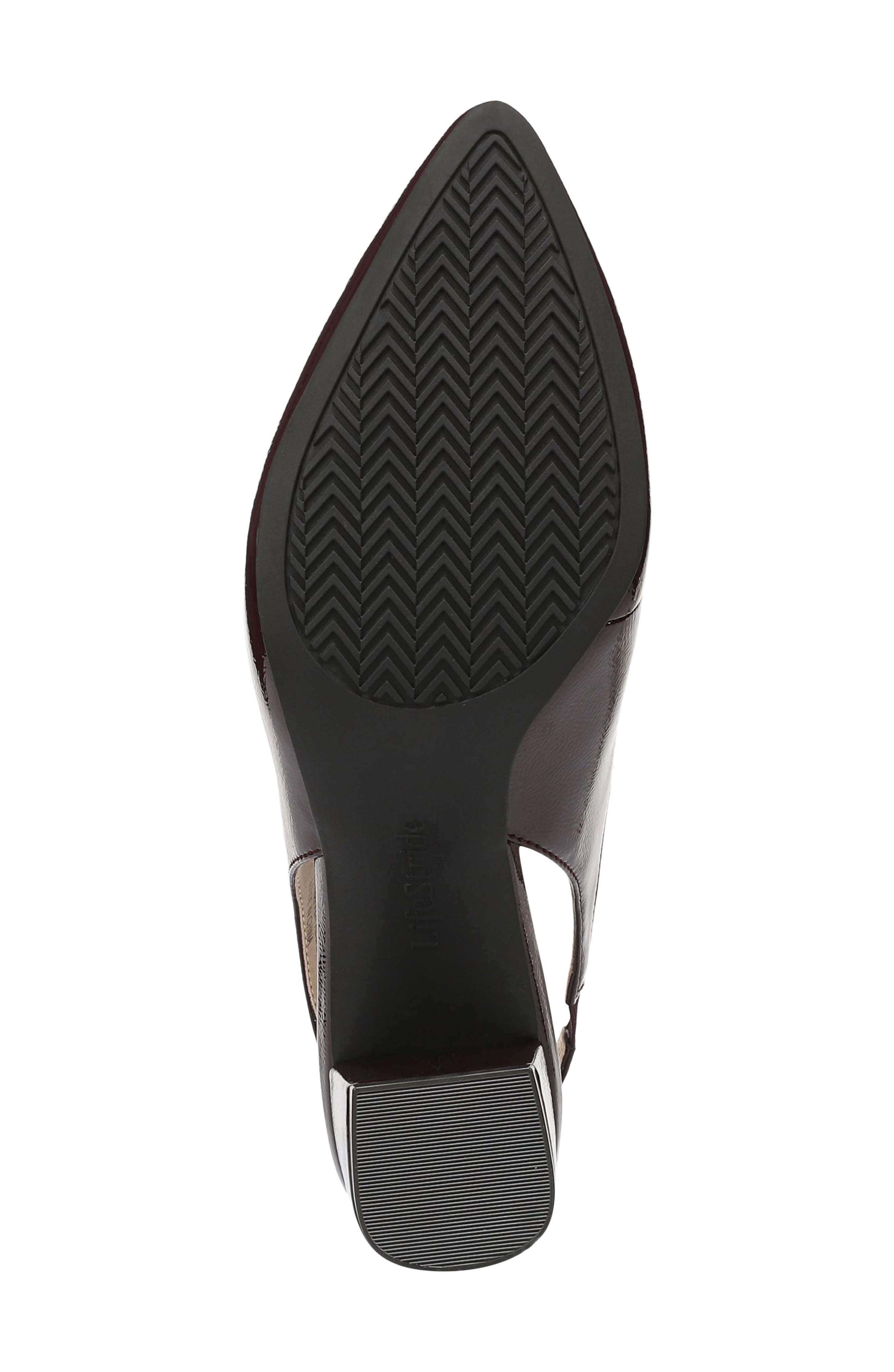 LifeStride Angel Slingback Pointed Toe Loafer Pump, Alternate, color, Chocolate Plum