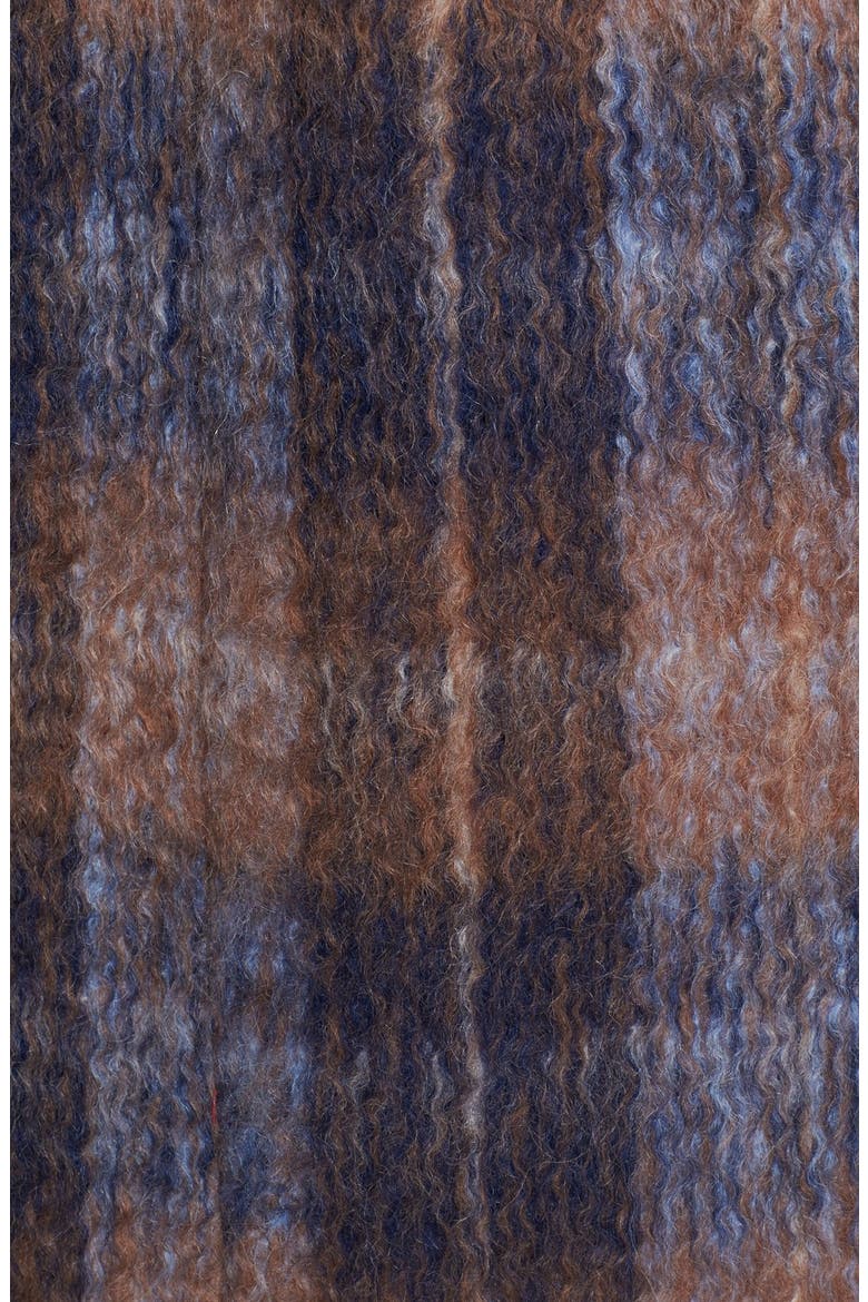 'Scarlett' Plaid Coat, Alternate, color, BROWN/ NAVY