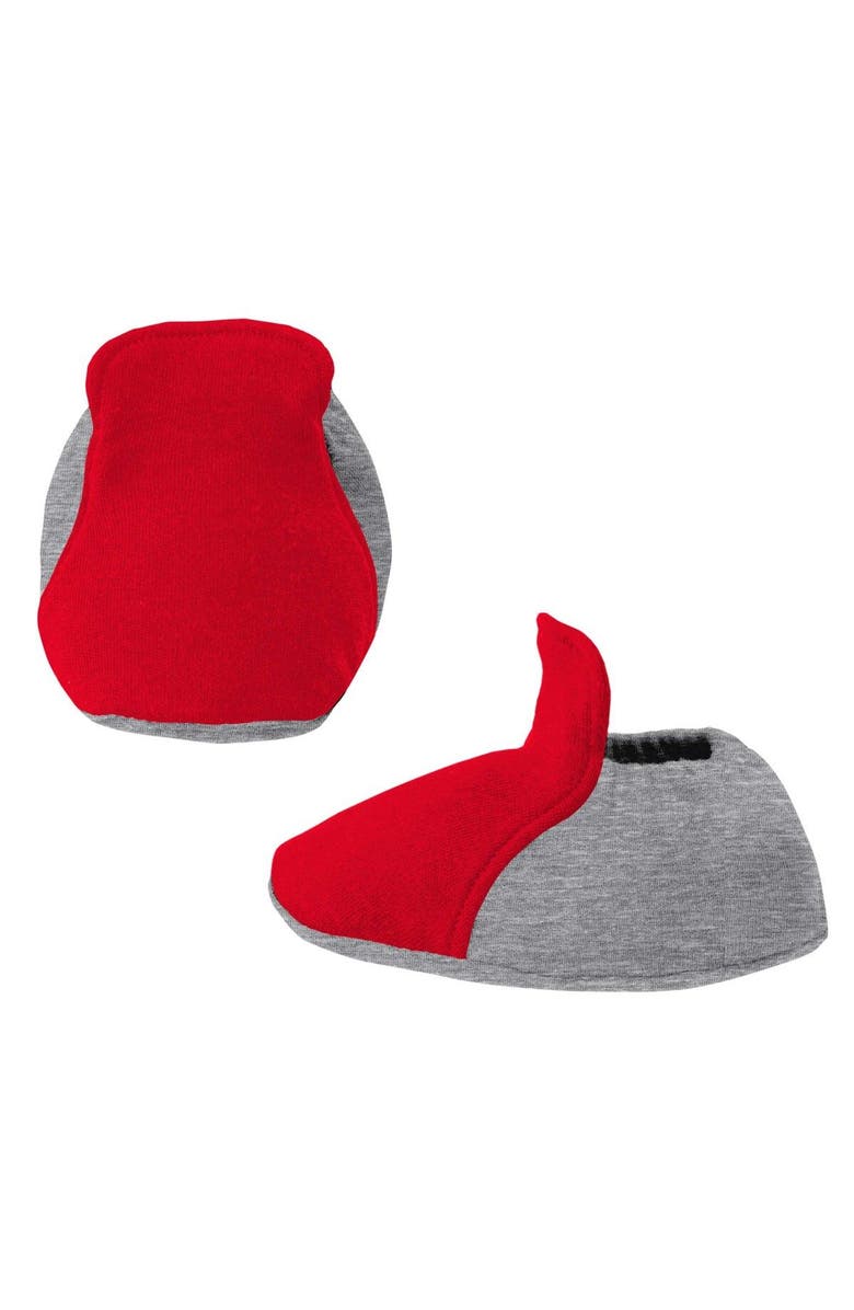 Outerstuff Newborn & Infant Red/Heather Gray Cincinnati Reds Little Champ Three-Pack Bodysuit Bib & Booties Set, Alternate, color, Red