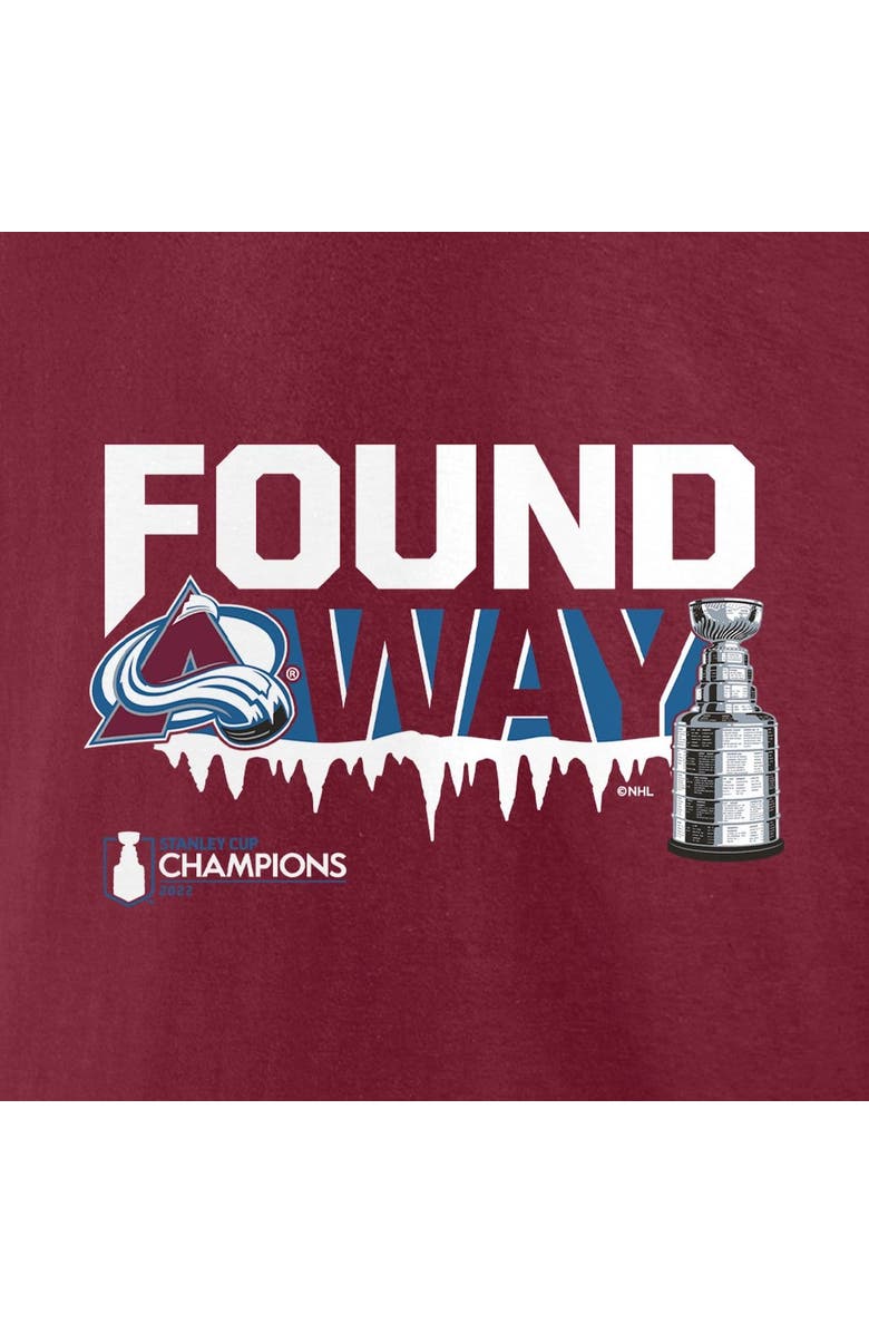 FANATICS Men's Fanatics Branded Burgundy Colorado Avalanche 2022 Stanley Cup Champions Big & Tall Rebound T-Shirt, Alternate, color, 