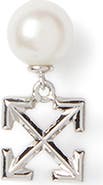 OFF WHITE Men's Arrow Pearl Mono Earring