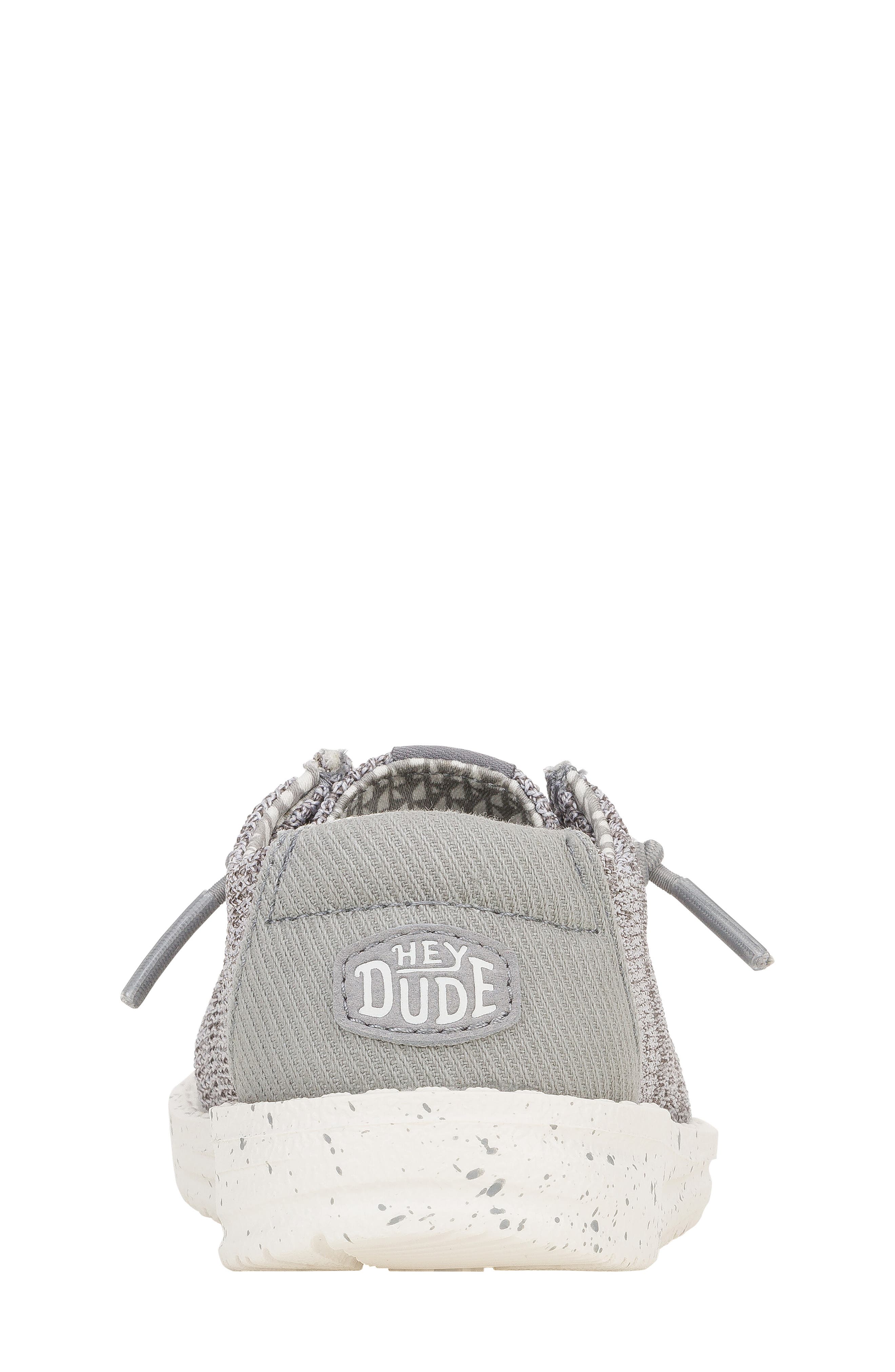 Hey Dude Kids' Wally Stretch Sox Slip-On, Alternate, color, Grey