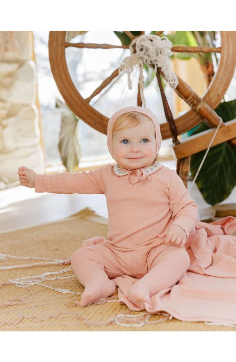 Ely's & Co. Looms Wave Collection - Tulip Collar Footie, Alternate, color, Rose Tulip