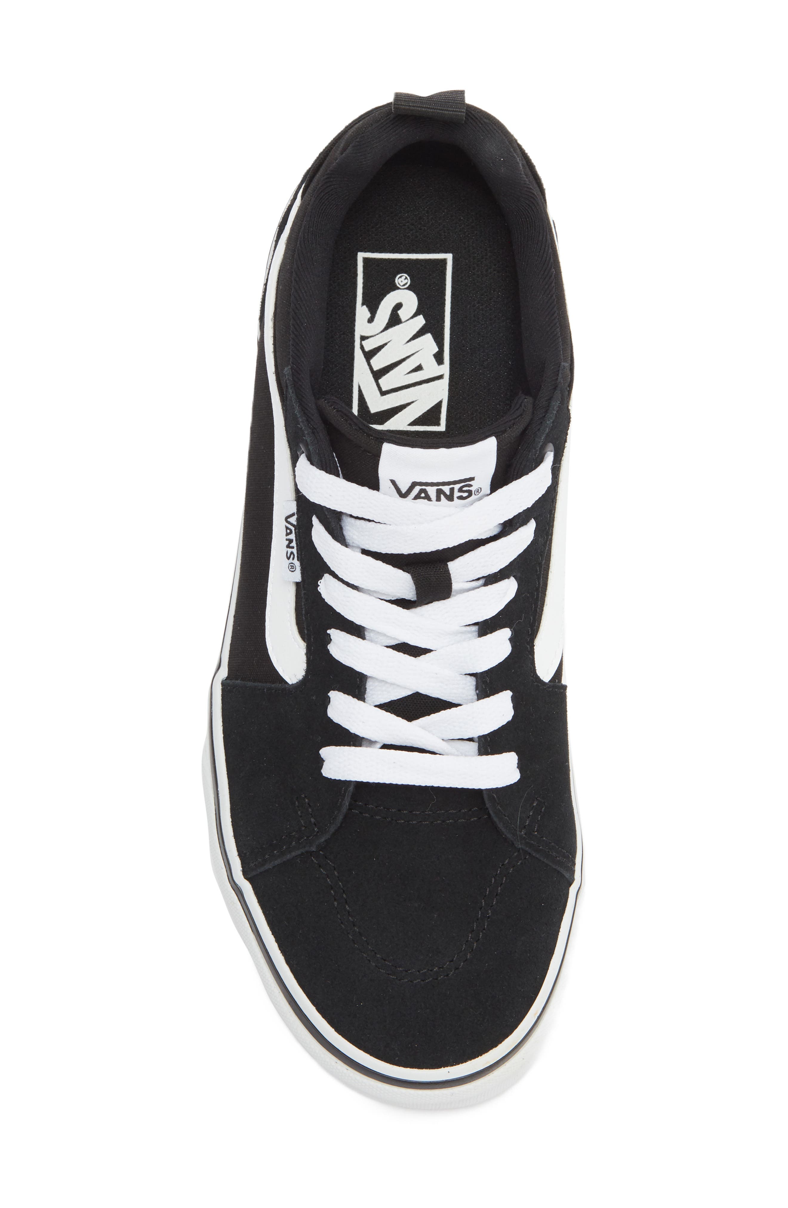 Vans Filmore Low Top Sneaker, Alternate, color, Suede/Canvas Black/White