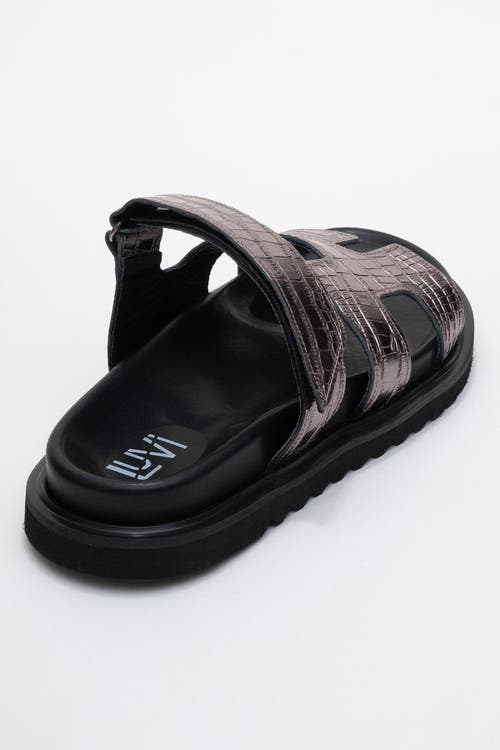 Forever & Always Shoes Loana Leather Slide Sandal In Multi
