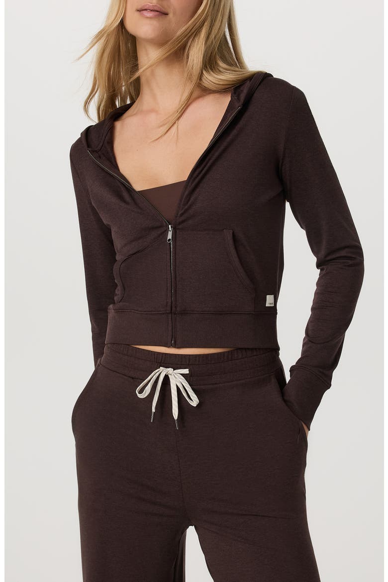 Halo Mini Full Zip Hoodie, Main, color, JAVA HEATHER