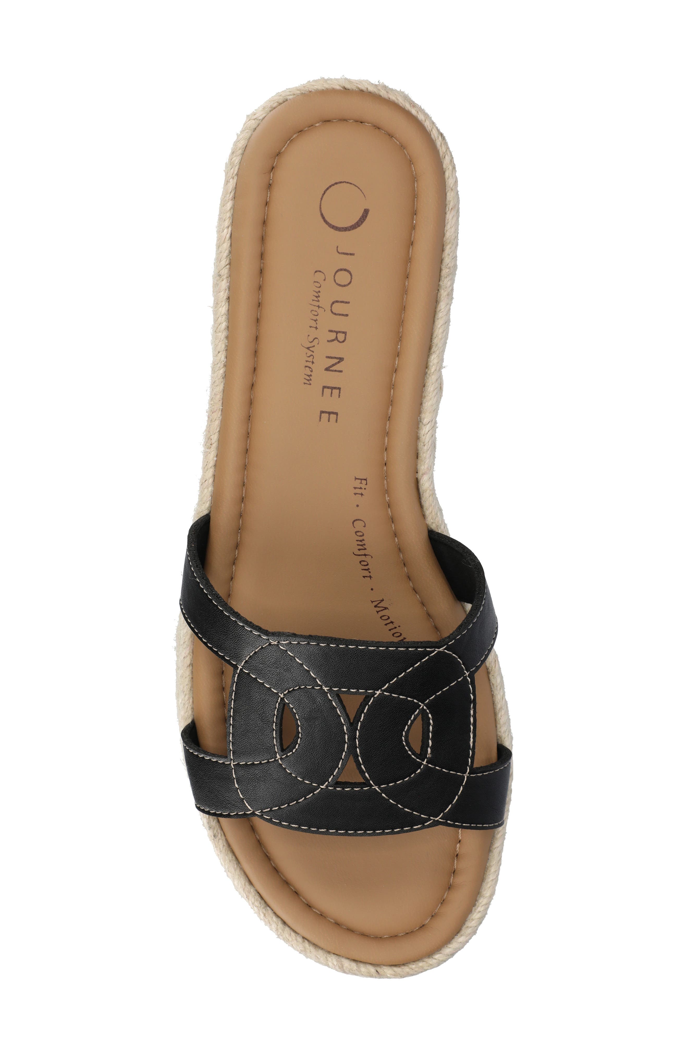 Journee Collection Rosalinda Slide Sandal, Alternate, color, Black