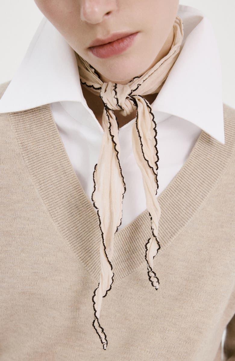 MANGO V-Neck Sweater, Alternate, color, Light/ Pastel Beige