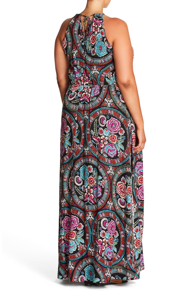 Folklore Maxi Dress, Alternate, color, FOLKLORE
