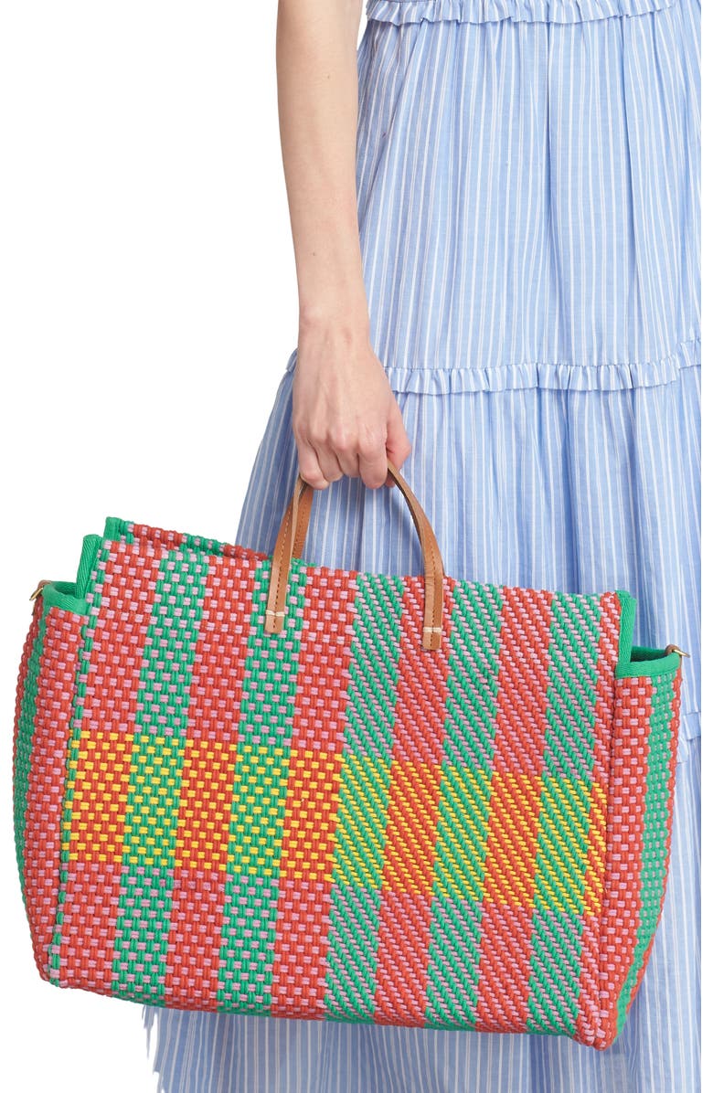 Clare V. Summer Simple Woven Tote, Alternate, color,
