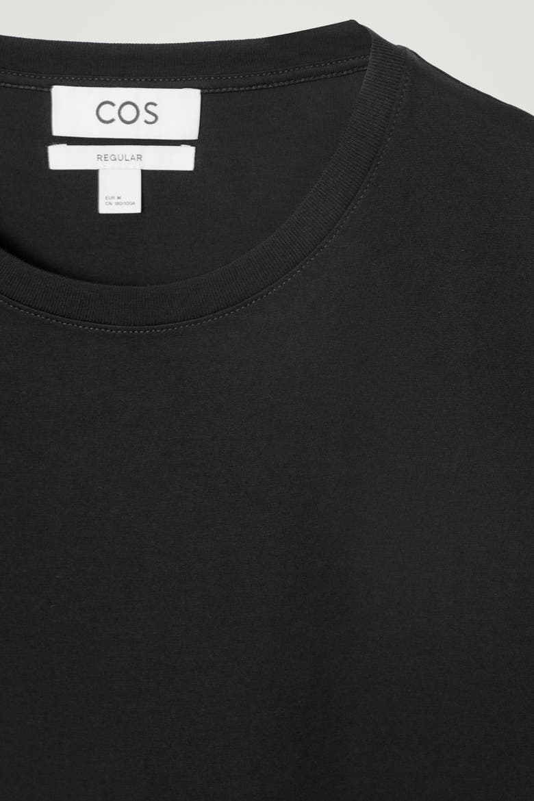 3-Pack Cotton Crew-Neck T-Shirts, Alternate, color, BLACK