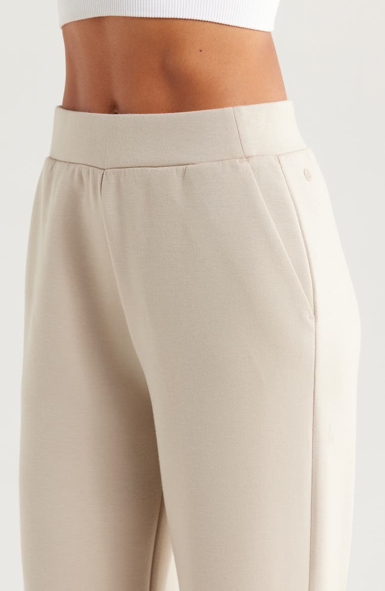 Zella Luxe Wide Leg Pocket Pants, Alternate, color, Tan Oxford