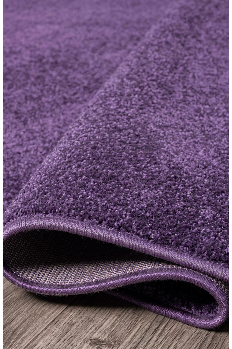 Haze Solid Low-Pile Oval Area Rug, Alternate, color, Lavender/Purple
