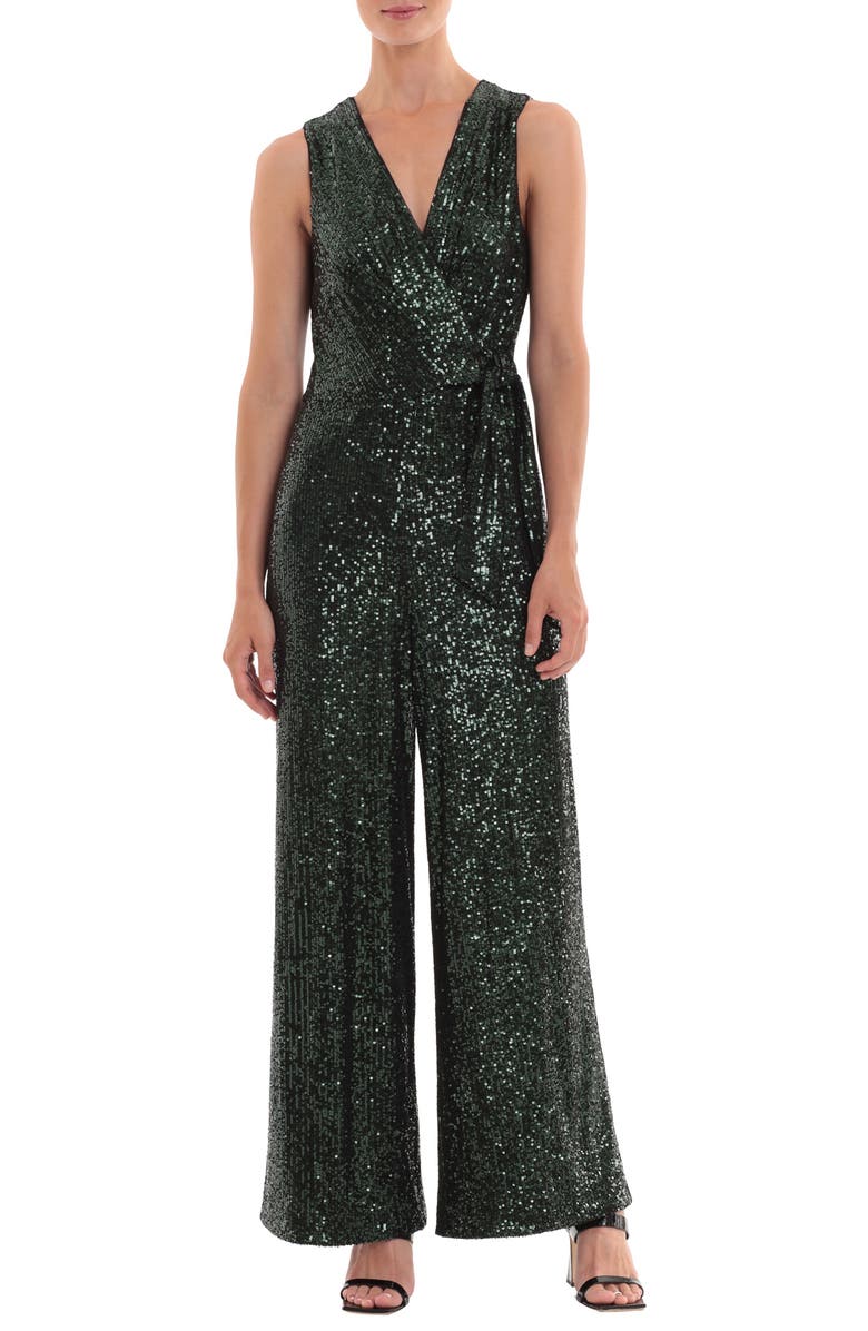 Maggy London Sequin Jumpsuit, Main, color, 