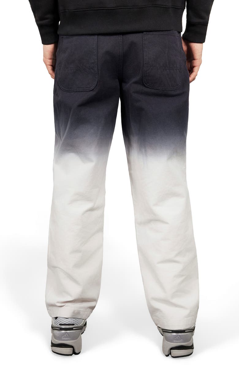 PLEASURES Dip Dye Work Pants, Alternate, color, Black
