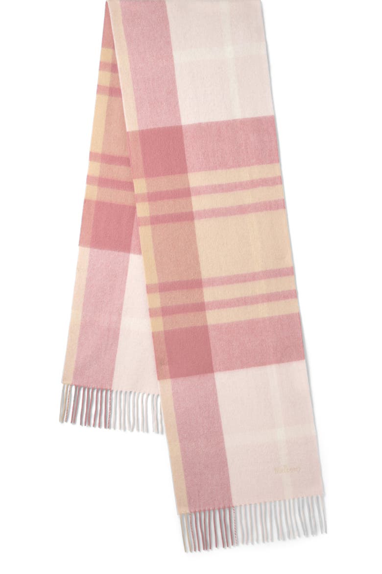 Small Check Merino Wool Scarf, Main, color, Pink Scrumpy-Crumpet