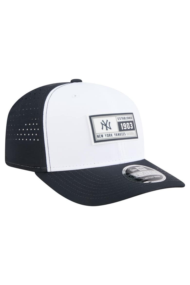 Men's New Era White/Navy New York Yankees Established Patch 9SEVENTY Adjustable Hat, Alternate, color, White