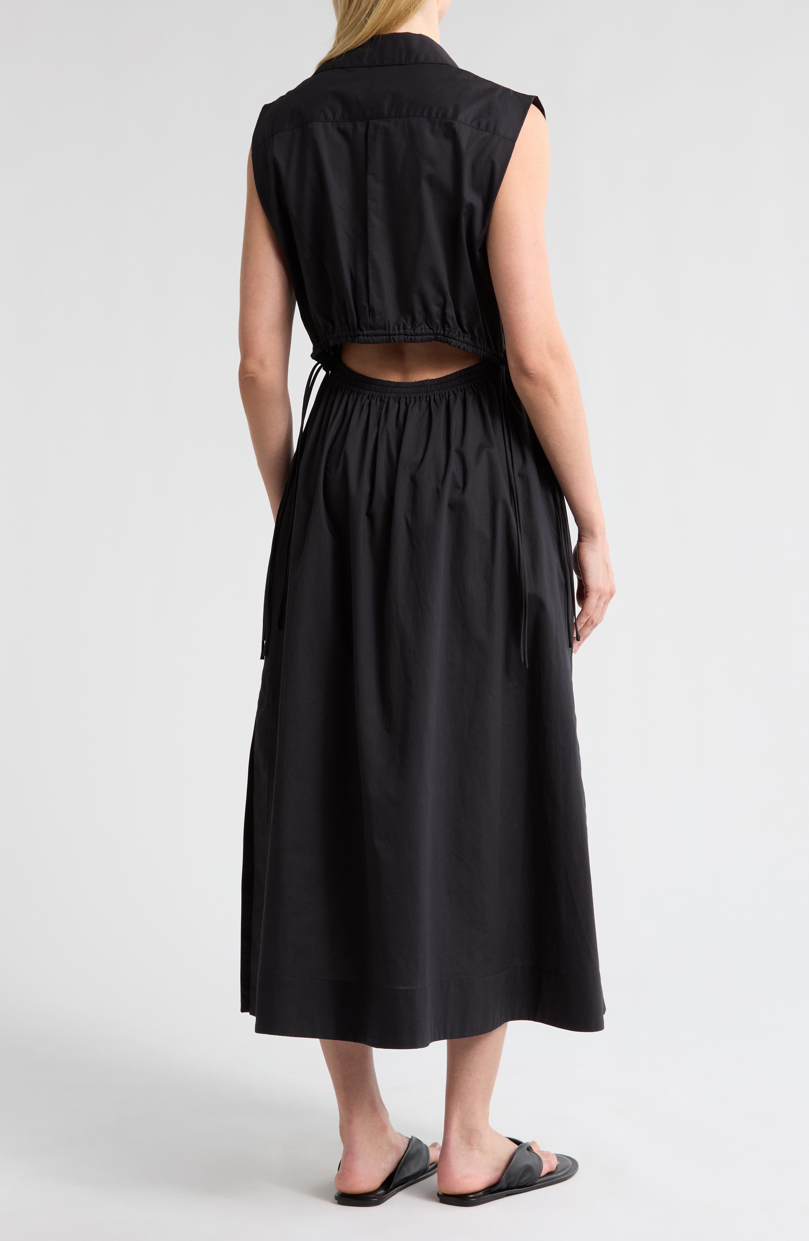 Joan Sleeveless Poplin A-Line Dress - image 2