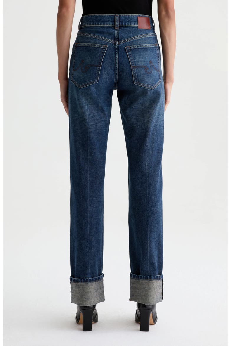 Sydney High Waist Relaxed Straight Leg Jeans, Alternate, color, INDIGO TONE
