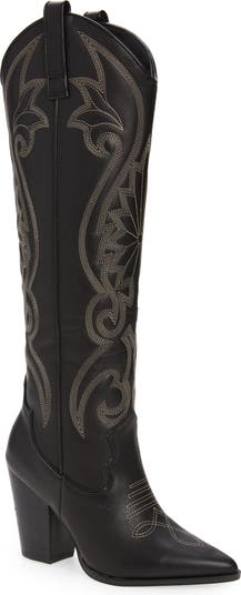 Steve Madden Lasso Knee High Western Boot (Women) | Nordstrom
