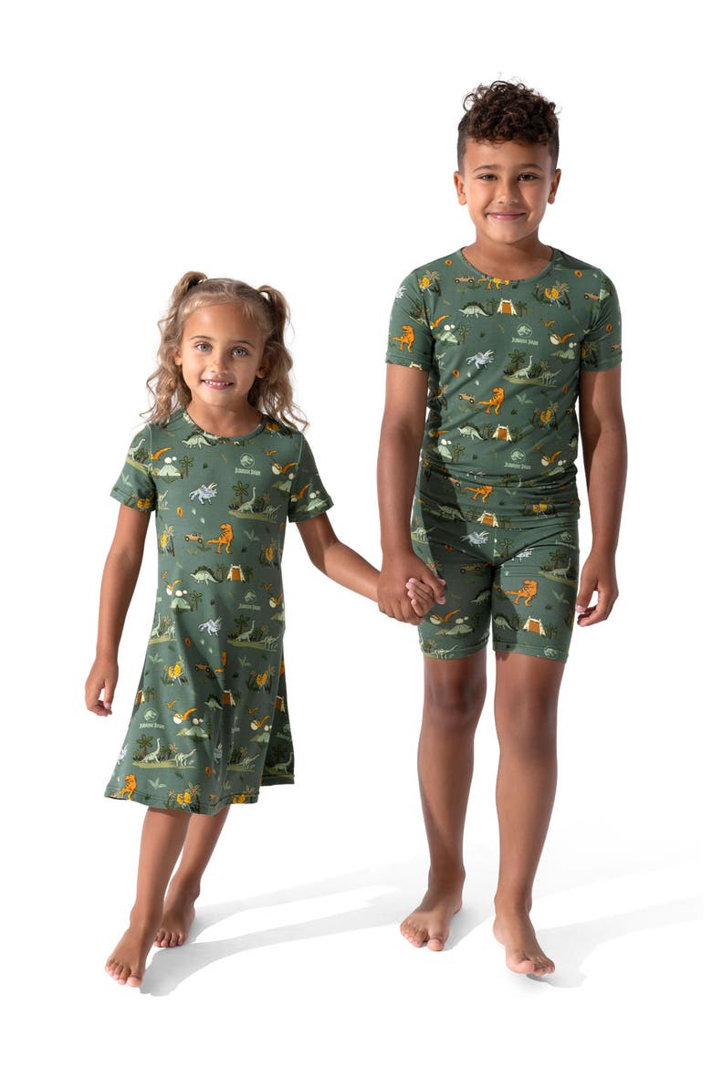 Kids' Jurassic Park Safari Short Sleeve Dress, Alternate, color, Jurassic Park: Safari