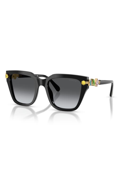 Swarovski Womens Sk6041 Irregular Acetate Sunglasses Black In Black