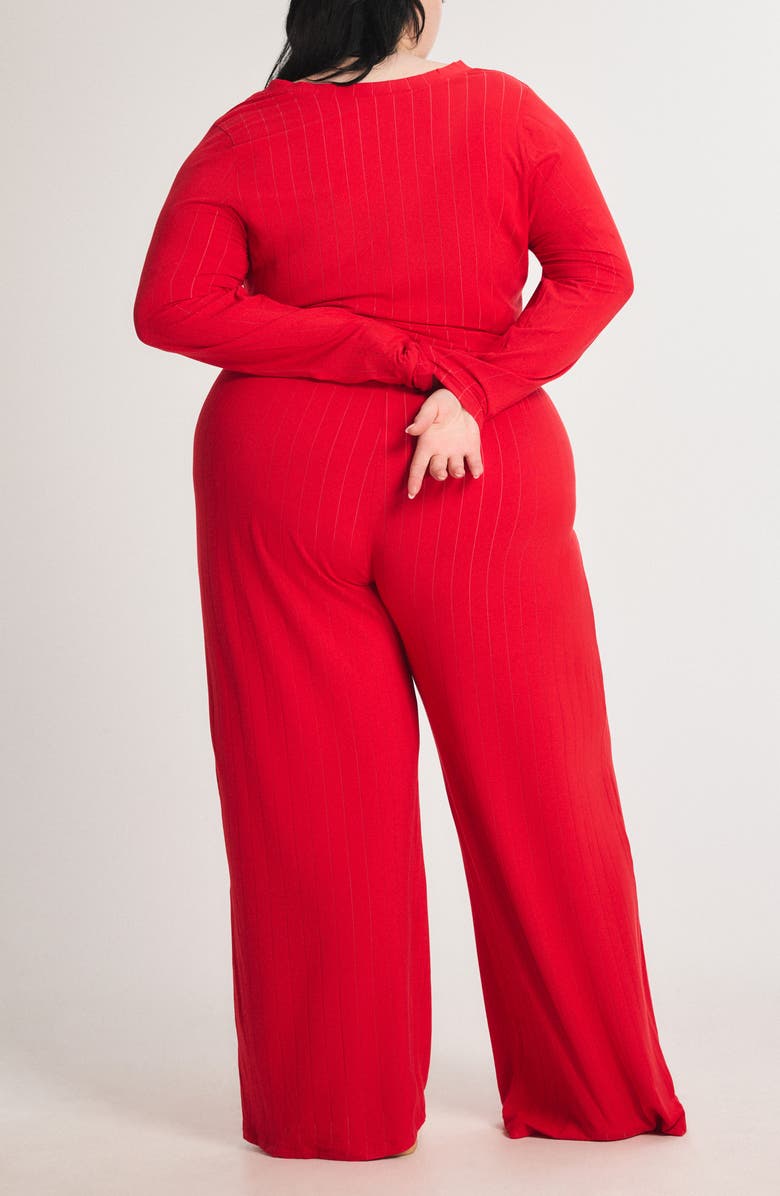 SAVAGE X FENTY Sleek Stitch Sleep Pants, Alternate, color, Timeless Red