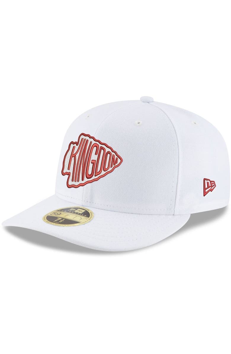 New Era Men's New Era White Kansas City Chiefs Alternate Logo Omaha Low Profile 59FIFTY Fitted Hat, Main, color, 