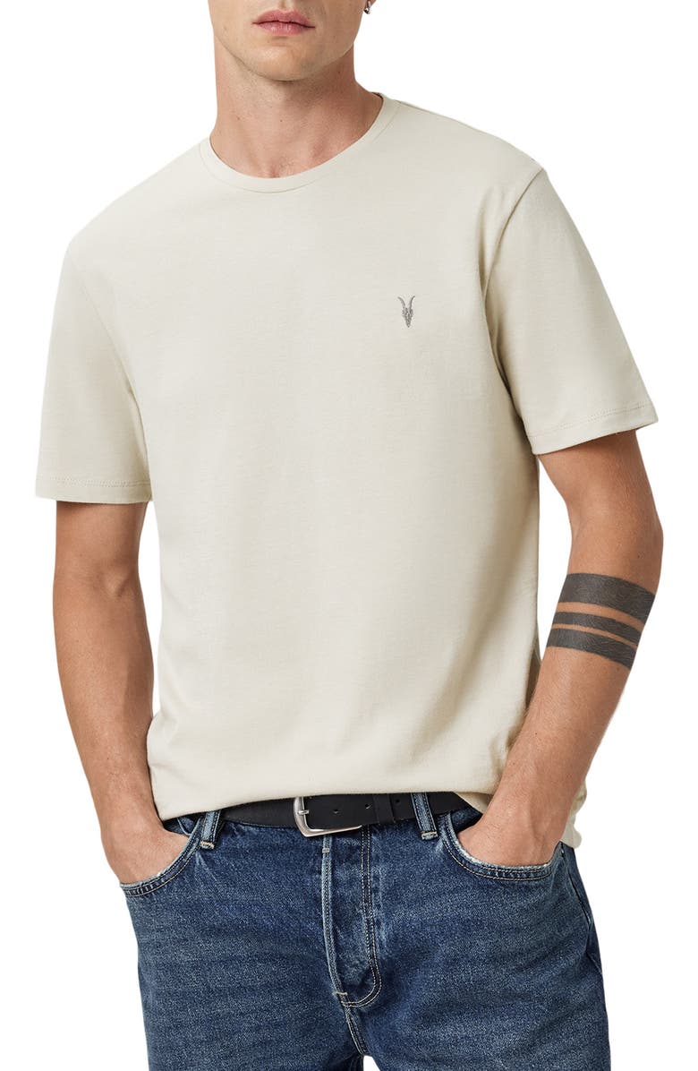 AllSaints Brace Cotton T-Shirt, Alternate, color, Feather Taupe