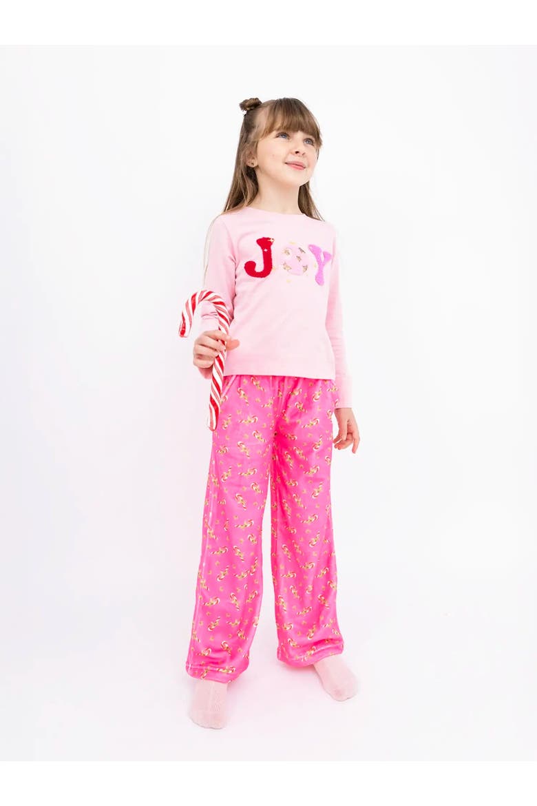 Plush Candy Cane loungewear pant, Main, color, Pink