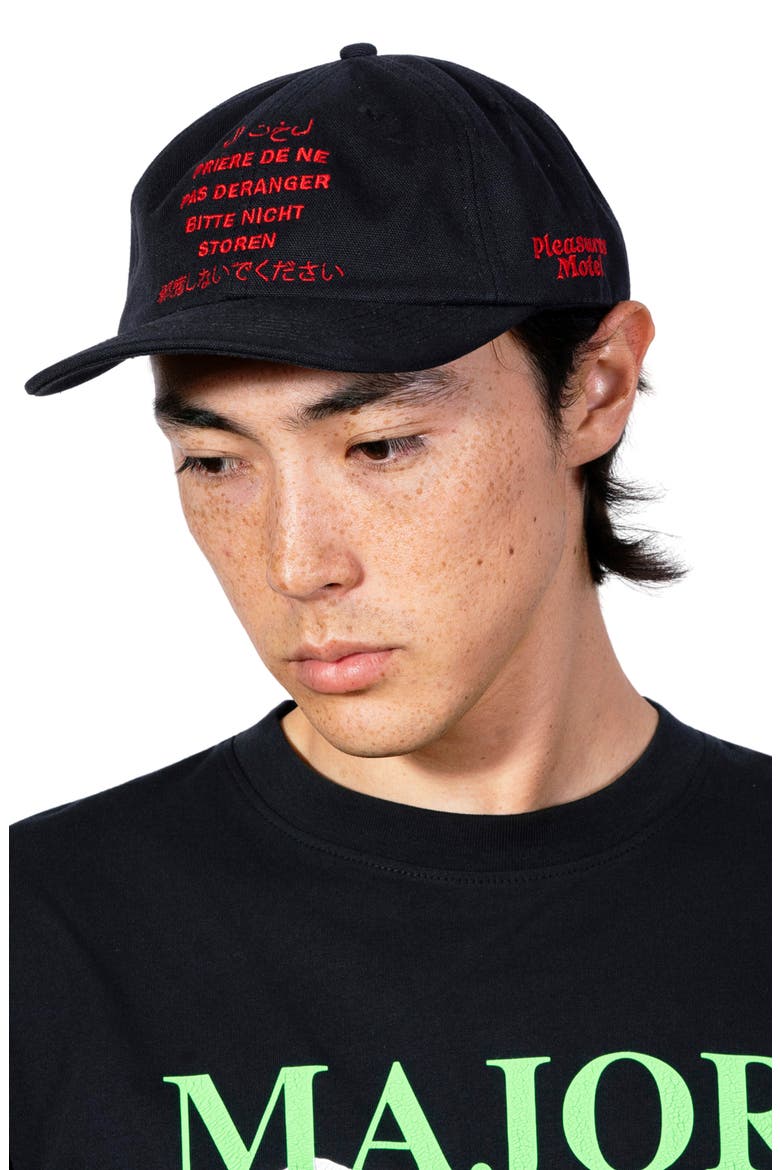 Disturb Cotton Twill Baseball Cap, Alternate, color, BLACK