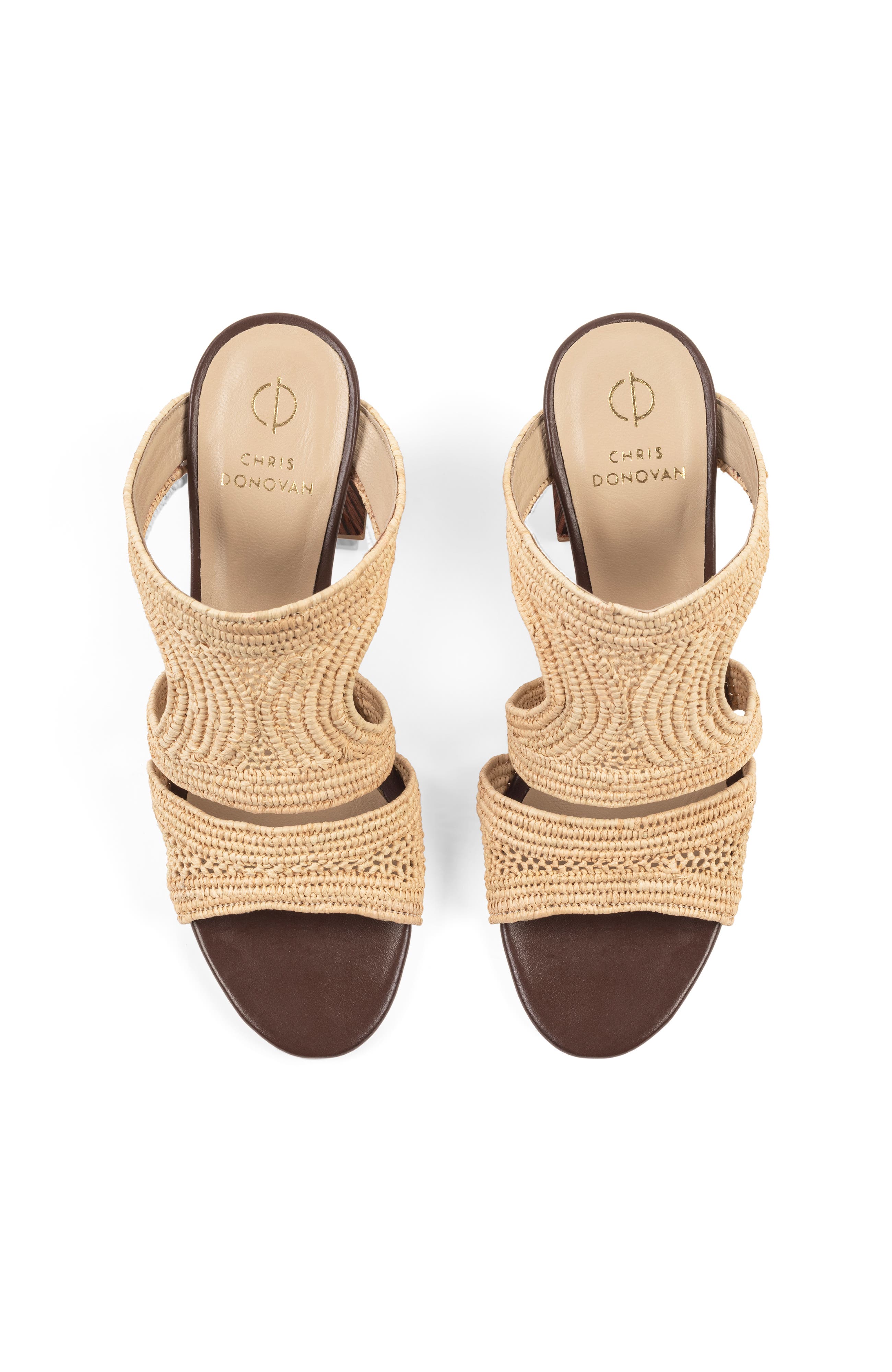 Chris Donovan Footwear Glade Sandal, Alternate, color, Natural Raffia