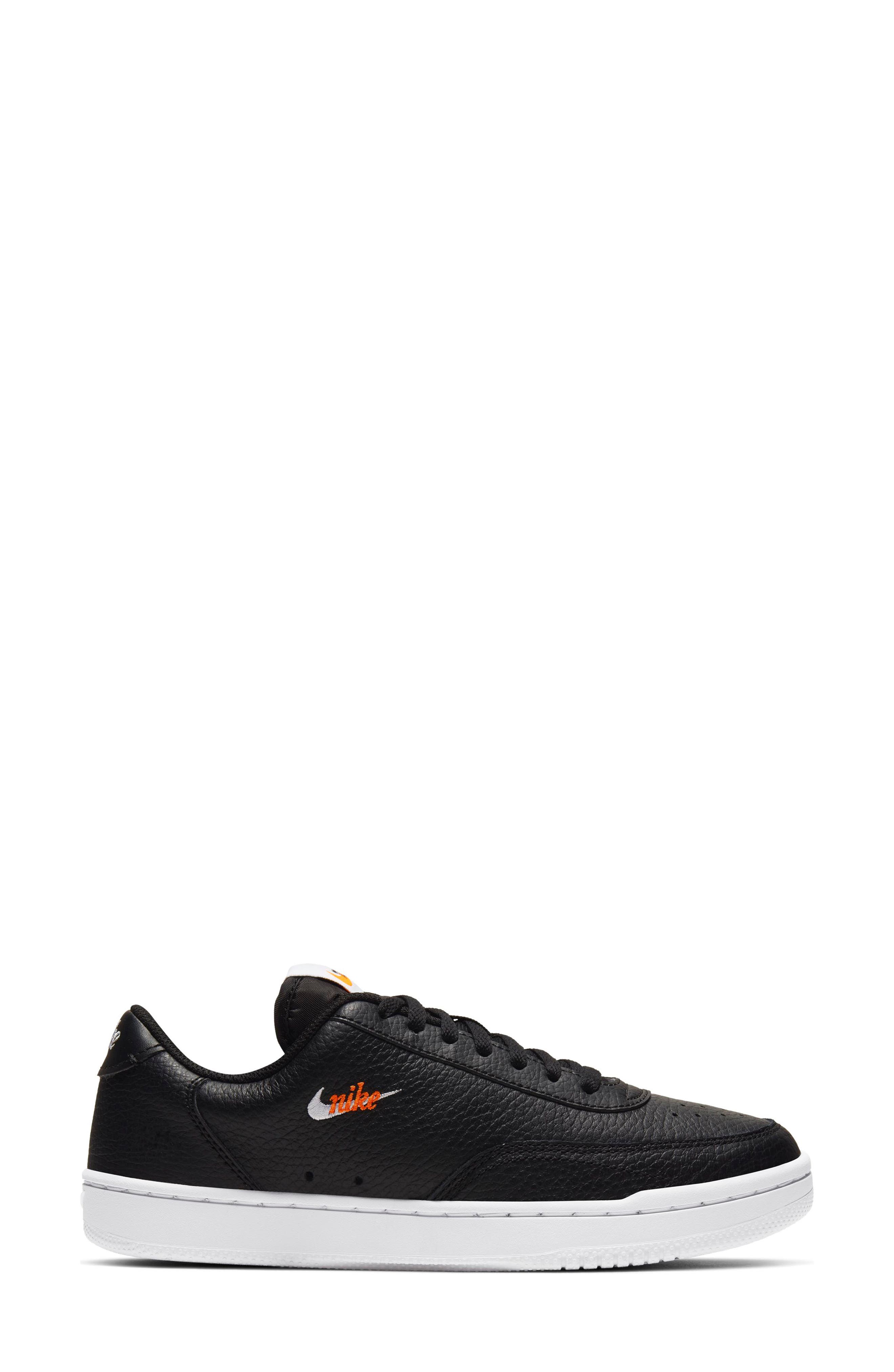 Court Vintage Premium Sneaker, Alternate, color, BLACK/ WHITE/ TOTAL ORANGE