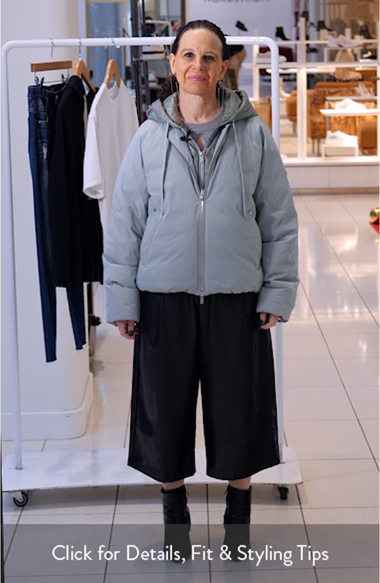 Tegan Water Repellent Layered Down Bomber Jacket, sales video thumbnail