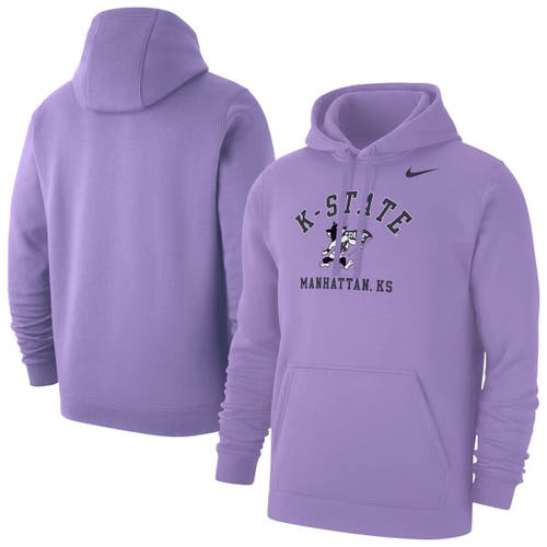 Nike Lavender Kansas State Wildcats K-state Club Hoodie In Purple