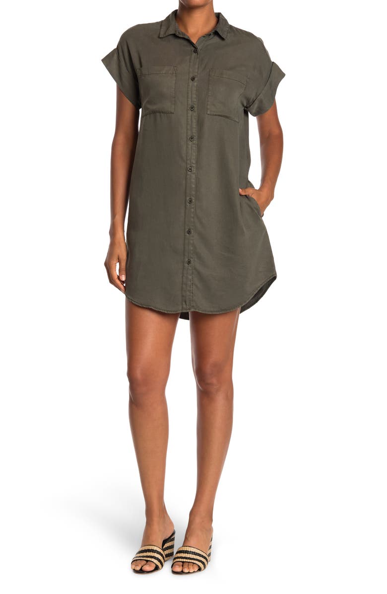 VELVET HEART Marcie Button Up Shirt Dress, Main, color, 