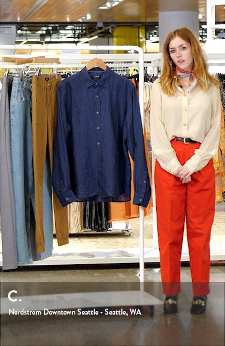 Linen Chambray Button-Up Shirt, sales video thumbnail