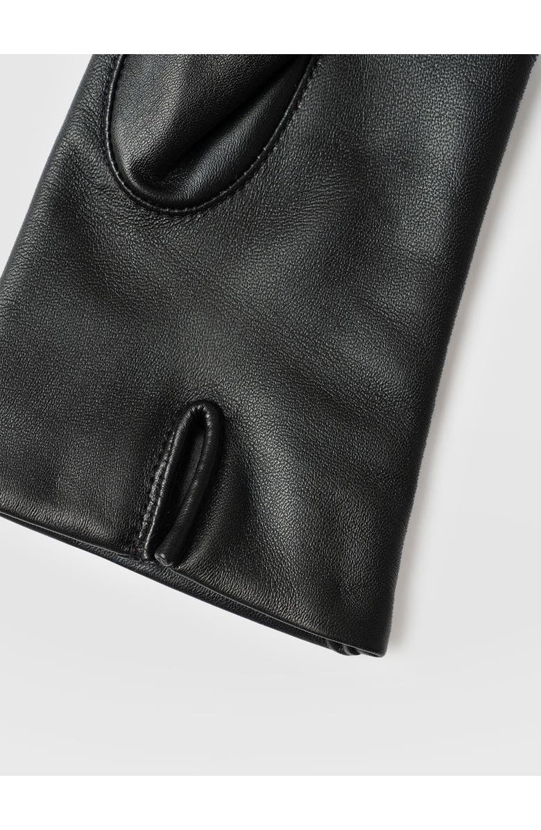 Saint + Sofia Luther Leather Gloves, Alternate, color, Black