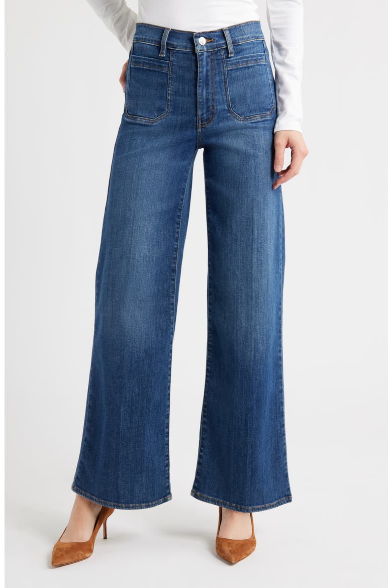 Le Slim Palazzo Jeans, Main, color, ROCKWELL CLEAN