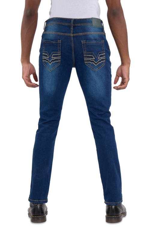 X-ray Xray Saddle Stitch Stretch Straight Leg Jeans In Purple