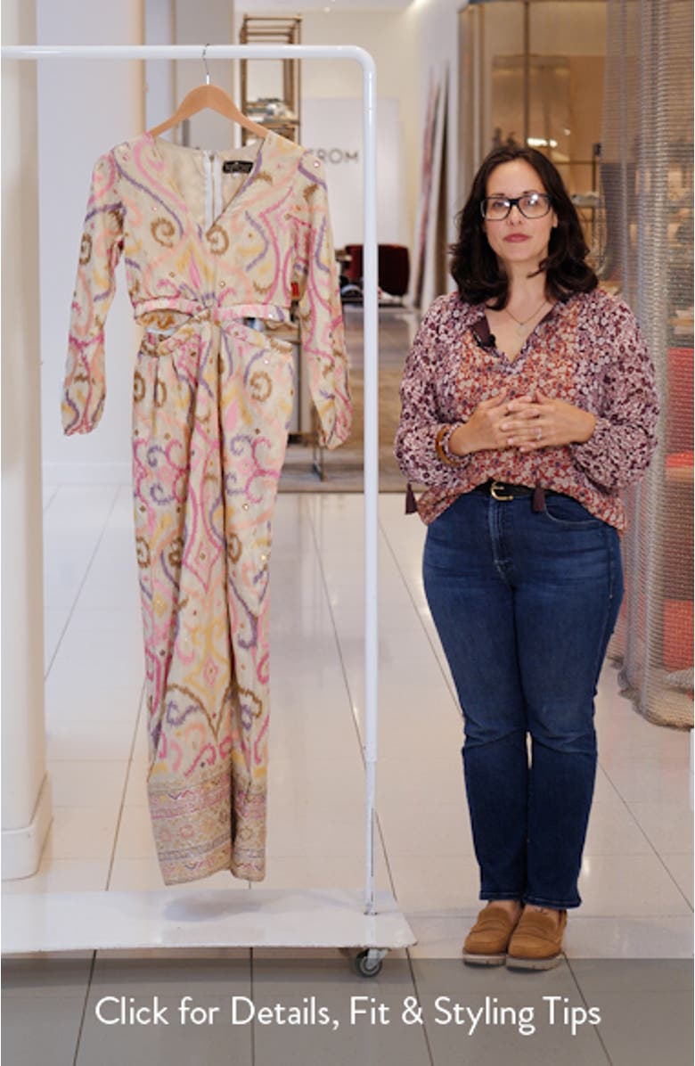 Blaire Embellished Long Sleeve Maxi Dress, sales video thumbnail