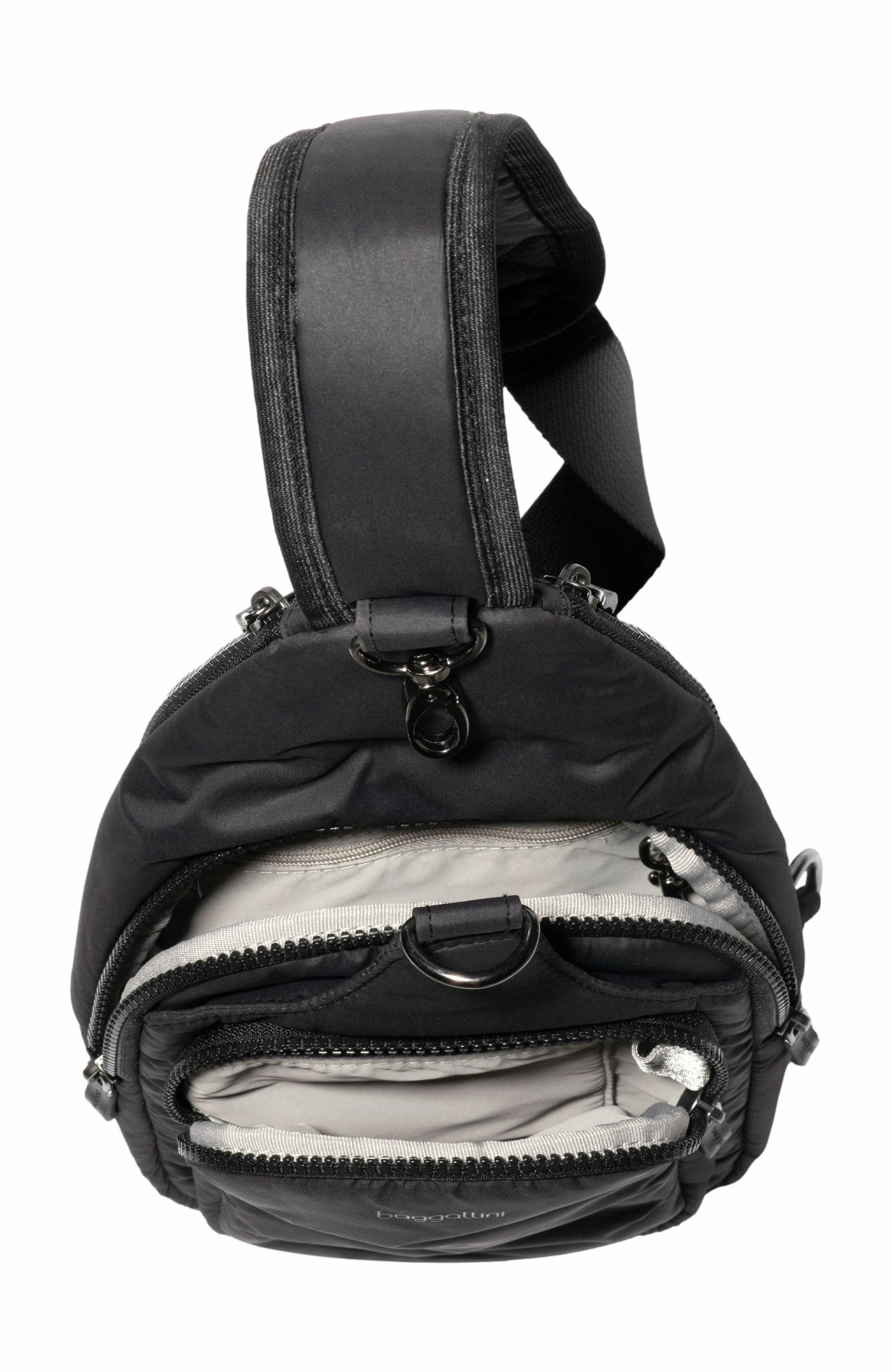BAGGALLINI Central Park Sling Bag, Alternate, color, Black Puff